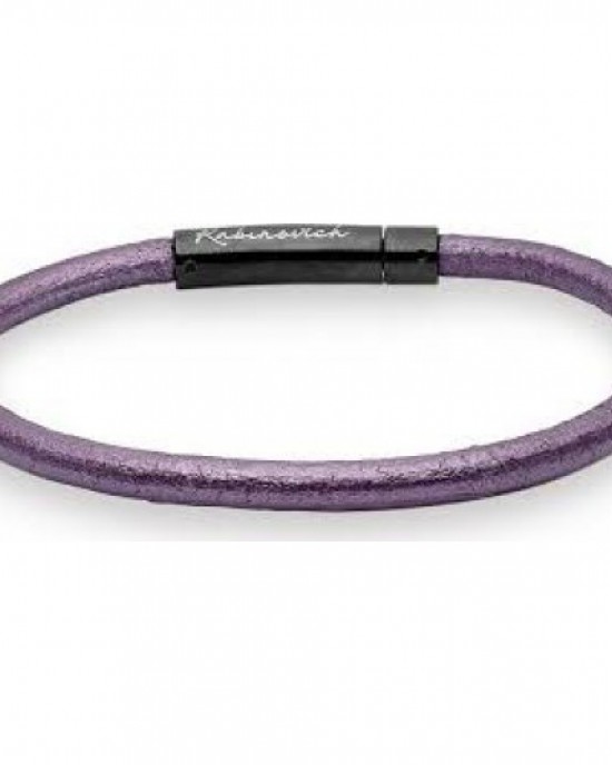 Rabinovich paars lederen armband met zwarte sluiting - 214431