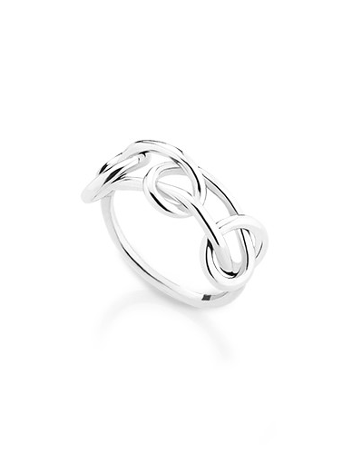 Marcello Pane fantasiering zilver gerhodineerd, 3 knopen model 40 - 214438