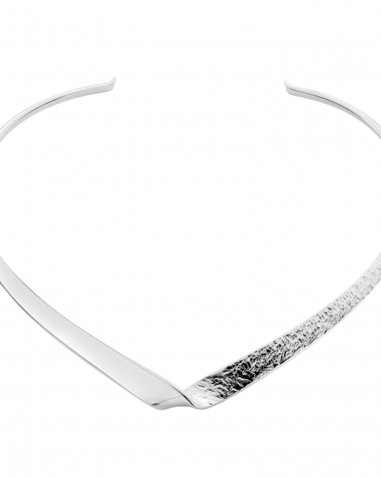 zilveren Nol spang handgesmeed open en gedraaid model waarvan 1 helft onder hamerslag , doorsnede ca 13,5 cm , AG99070.10OH - 214628