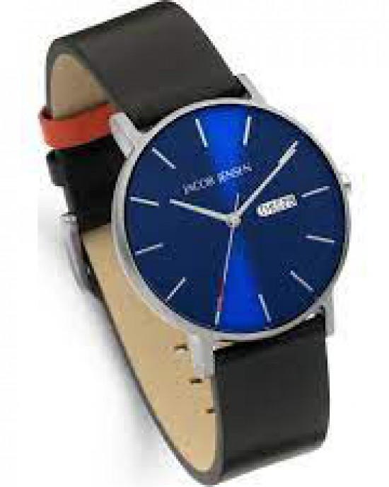 Jacob Jensen horloge model 161 Timeless Nordic,40mm doorsnede, blauwe wijzerplaat + saffierglas - 214803