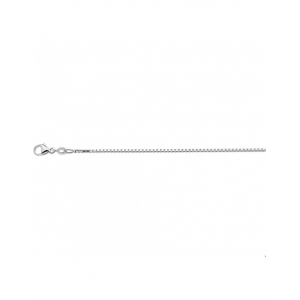 Zilveren lengte collier gerhodineerd 41 cm + 4 cm x 1,3 mm venetiaans met karabijnhaak - 215043