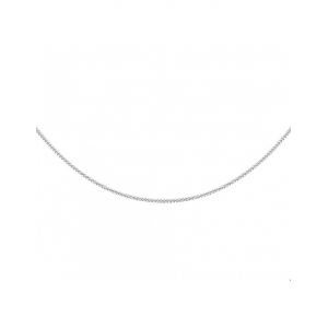 Zilveren lengte collier gerhodineerd 41 cm + 4 cm x 1,2 mm gourmet met veerring - 215045