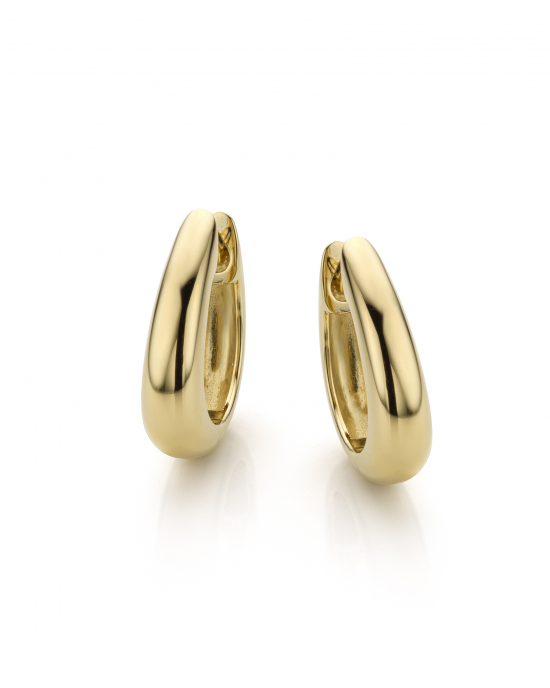 zilveren fantasie creolen gerhodineerd verguld, ovaal bol - 215136