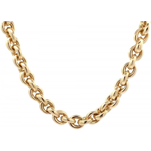 14 karaats geelgouden MONZARIO collier bolleronde schakels model nummer 1452C - 215456