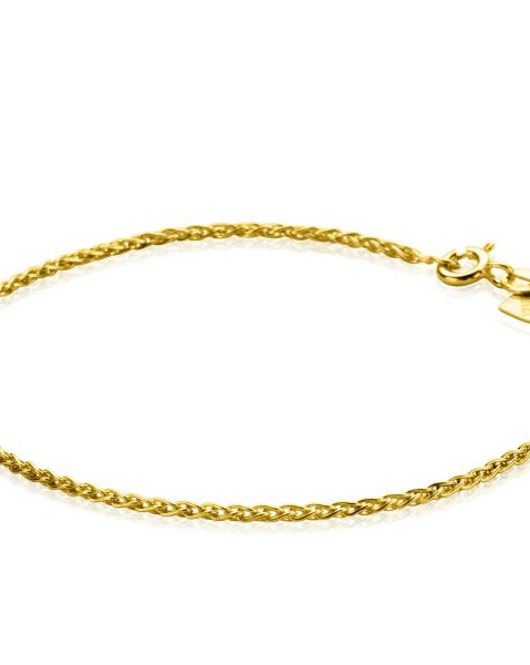 Zinzi gold, 14 karaats geelgouden palmierschakel armband 18,5 cm. 1.5 mm  refnr. zga 307 - 215477