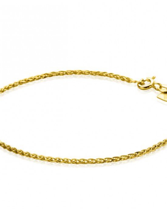 Zinzi gold; 14 karaats geelgouden palmierschakel armband 18,5 cm. 1.5 mm  refnr. zga 307 - 215477