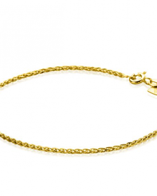 Zinzi gold, 14 karaats geelgouden palmierschakel armband 18,5 cm. 1.5 mm  refnr. zga 307 - 215477