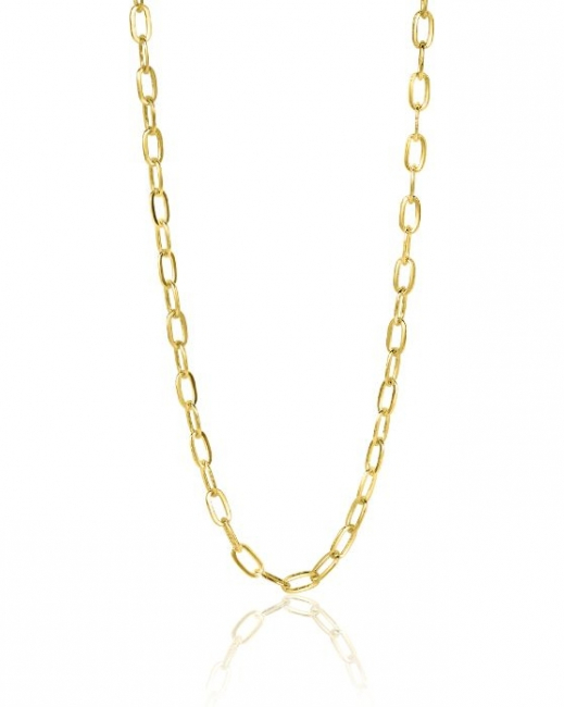 14 krt geelgouden fantasie Zinzi collier paperclipschakel 2.2 mm , 43 cm  ZGC291 - 215480