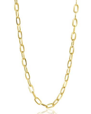 14 krt geelgouden fantasie Zinzi collier paperclipschakel 2.2 mm , 43 cm  ZGC291 - 215480