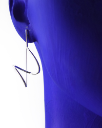 Yoko Takirai handgemaakt oorsieraden, Esse zilveren ronde spiraalvormen met edelstalen verbindingen - 215572