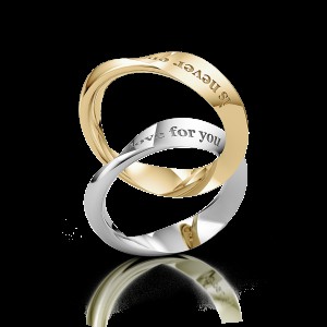 Luis & Freya Eternity Ring 5.0 in 14 karaats geel- en witgoud, 2 delig - 215718