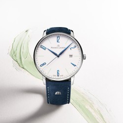 Maurice Lacroix Eliros 25th Anniversary edition, stalen kast, datum, voorzien van een stalen milanaise band, lichte wijzerplaat met blauwe en zeegroene accenten - 215875