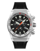 TW Steel Ace Diver chrono limited nr 136 van 1000 stuks,  ACE400, stalen kast, zwarte wijzerplaat, Swiss Made, saffierglas, 30 atm waterdicht, rubber met buitenzijde van bruin leer imi kroko print inclusief vouwsluiting - 216026