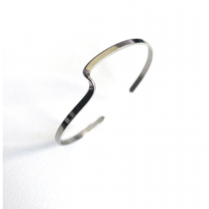 ENGI zilveren klemband met slag, 1 maat - 11111359