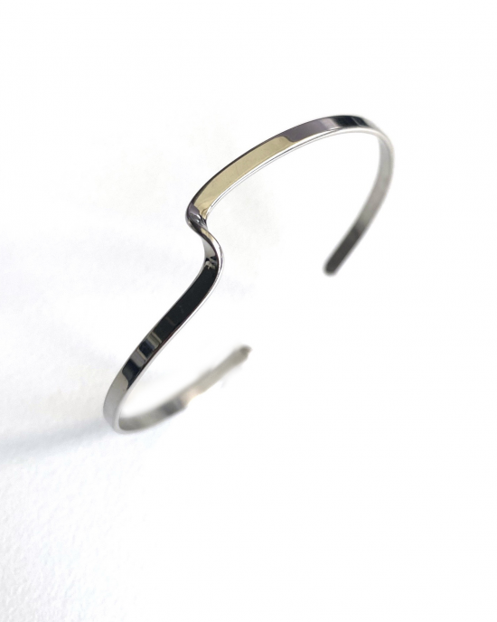 ENGI zilveren klemband met slag, 1 maat - 11111359