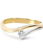 14 krt bicolor gouden RC groeibriljantring model 38 verfraaid met een 0.05 crt briljant geslepen diamant, Si/R - 11111415