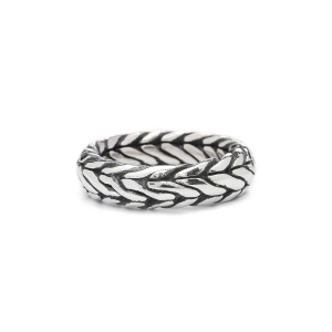 zilveren Silk ring, geoxydeerd, maat 20 - 11111426