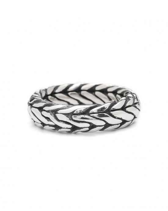 zilveren Silk ring, geoxydeerd, maat 20 - 11111426
