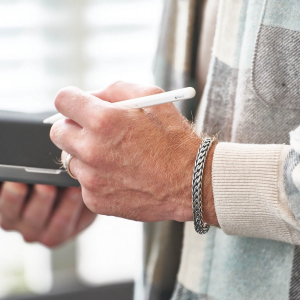 Zilveren Silk armband,deels geoxydeerd met insteekveer en veiligheidsachtje, model 659.21 op 21 cm - 11111487