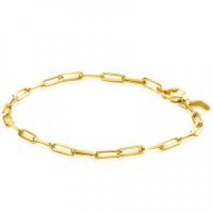 14 KARAATS GEELGOUDEN ARMBANDJE paperclip schakels 3 mm. Refnr. ZGA346 - 11111568