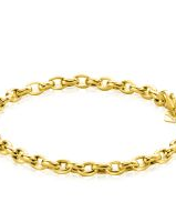 14 KARAATS GEELGOUDEN ARMBANDJE ovale schakels 4 mm. Refnr. ZGA353 - 11111569