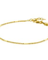 Zinzi 14 KARAATS GEELGOUDEN ARMBAND gourmetschakel met staafjes 17-19 cm. Refnr. ZGA426 - 11111571