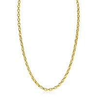 Zinzi gold, 14 karaats geelgouden collier met ovale schakels in 4 mm op 45 cm. refnr. ZGC353 - 11111573