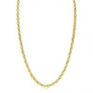 Zinzi gold; 14 karaats geelgouden collier met ovale schakels in 4 mm op 45 cm. refnr. ZGC353 - 11111573