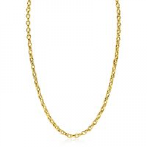 Zinzi gold, 14 karaats geelgouden collier met ovale schakels in 4 mm op 45 cm. refnr. ZGC353 - 11111573