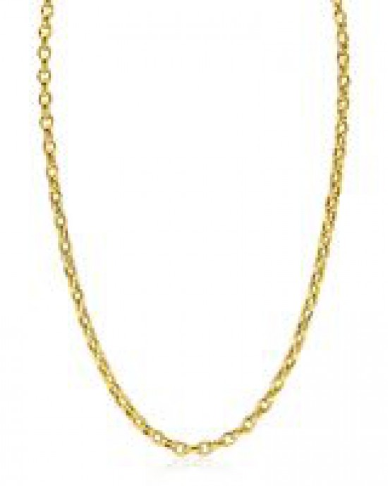 Zinzi gold; 14 karaats geelgouden collier met ovale schakels in 4 mm op 45 cm. refnr. ZGC353 - 11111573
