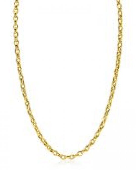 Zinzi gold, 14 karaats geelgouden collier met ovale schakels in 4 mm op 45 cm. refnr. ZGC353 - 11111573