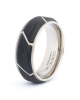Gemini Carus silver ring, titanium met ingelegt carbon - 11112089