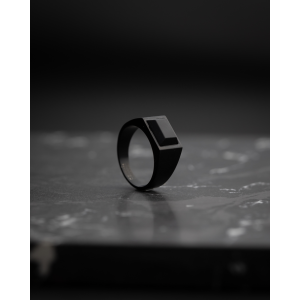 Gemini Credo 10 mm black ring, donker titanium met mat onyx - 11112090