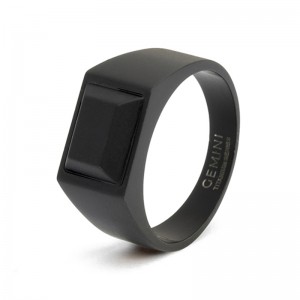 Gemini Credo 10 mm black ring; donker titanium met mat onyx - 11112090