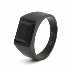 Gemini Credo 10 mm black ring, donker titanium met mat onyx - 11112090