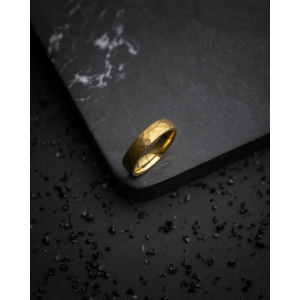 Gemini Pulso ring, 5 mm brede titanium geel verguld ring - 11112092