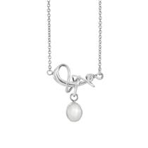 zilveren Rabinovich choker Winding White, verfraaid met een witte zoetwaterparel en zirconia - 11112168