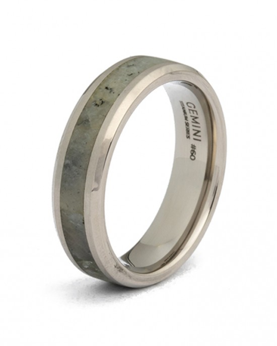 Gemini titanium rota ring licht grijs op maat 60 - 11112523