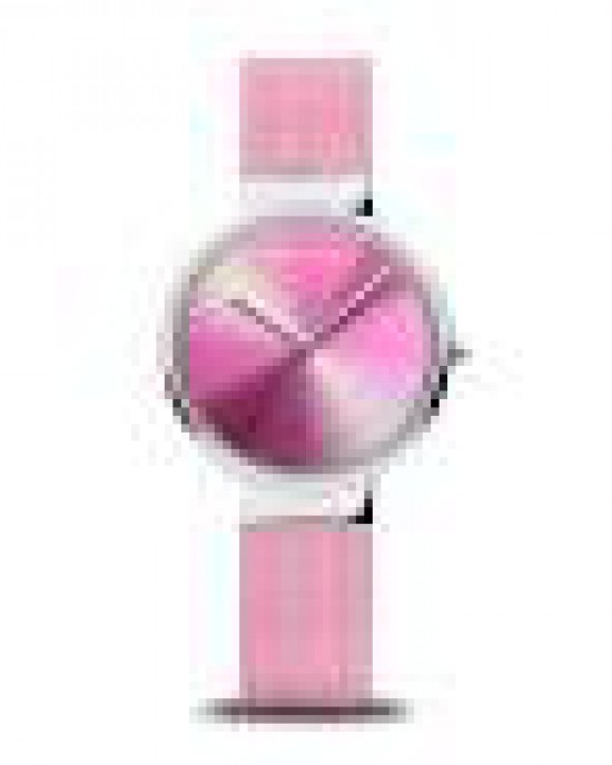 Bering horloge , stalen kast, roze wijzerplaat en de stalen band is roze gecoat, 19031-999 - 11112552