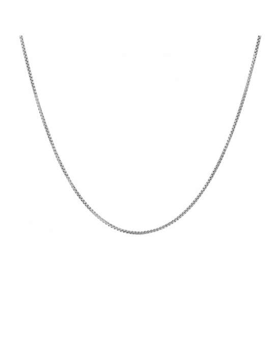 Gerhodineerd zilveren collier met een venetiaanse schakel van 0.8mm. Het collier heeft een draaglengte van 50cm. Info: Gerhodineerd zilver is door de rhodiumlaag beter bestand tegen verkleuren en krassen. - 11112700