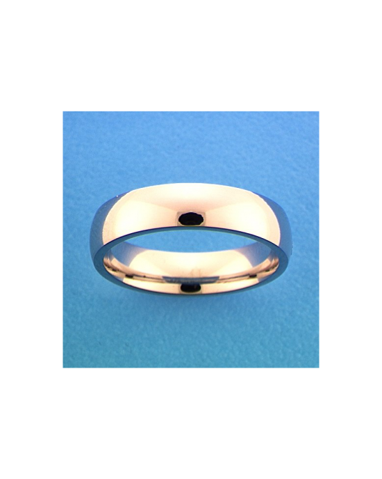 Gerhodineerd zilveren gladde relatiering met een breedte van 5mm. op maat 20,5 - 11113026