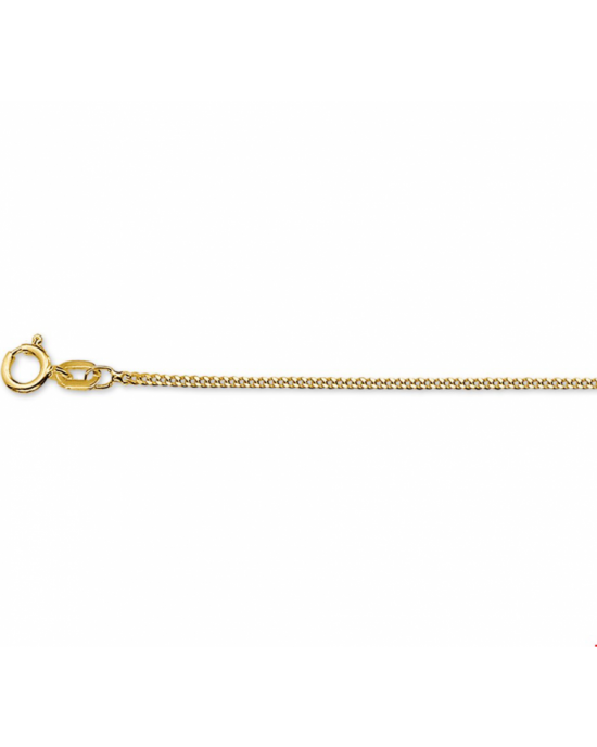 14 karaats geelgouden collier gourmette 4-zijdes geslepen op 1,2 mm breedte en een lengte van 40 cm - 11114146