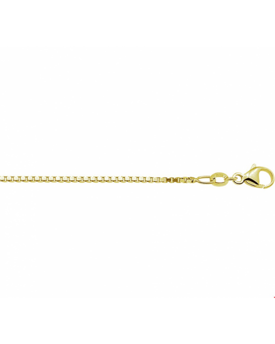 Double geelgouden 1.3mm venetiaans collier met een lengte van 42cm en uitgevoerd met een stevige karabijn sluiting. - 11112590