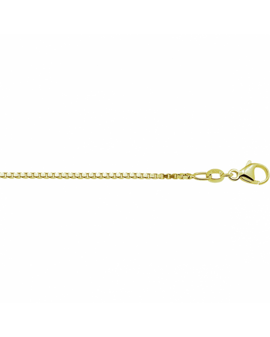 Double geelgouden 1.3mm venetiaans collier met een lengte van 42cm en uitgevoerd met een stevige karabijn sluiting. - 11112590