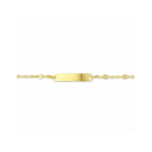 Geelgouden graveerarmband. De lengte van de armband bedraagt 9cm met 2cm extensie. Graveerarmband plaat 4,0 mm - 11112625