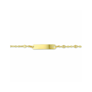 Geelgouden graveerarmband. De lengte van de armband bedraagt 9cm met 2cm extensie. Graveerarmband plaat 4,0 mm - 11112625