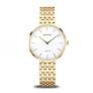 een titanium geheel geel verguld Bering horloge voorzien van witte wijzerplaat en streepindex - 11112710