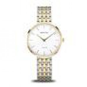 een titanium bicolor Bering horloge voorzien van witte wijzerplaat en streepindex - 11112711