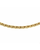 Zilgold collier vossestaart schakel, 14 krt geelgoud met een kern van zilver, lengte is 19 cm en ca 4 mm in doorsnede, voorzien van een karabijnhaak - 11113366