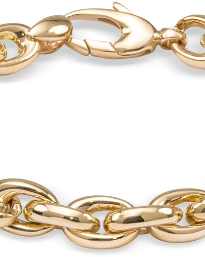 14 krt geelgouden Monzario fantasieschakel armband model 938A, bestaande uit mooie volle schakels, ca 20,5 cm x 8,5 mm, voorzien van karabijnhaak - 11112806